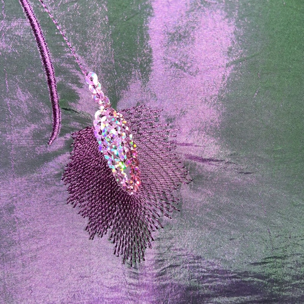 Patchington Womens Reversible Sequins Peacock Pat… - image 4